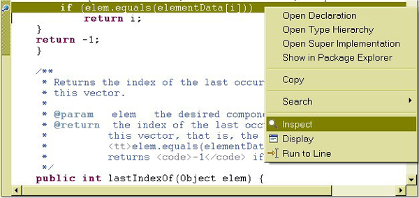 Figure 6. Evaluating expression with Inspect option