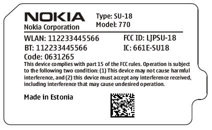 Nokia IMEI number 