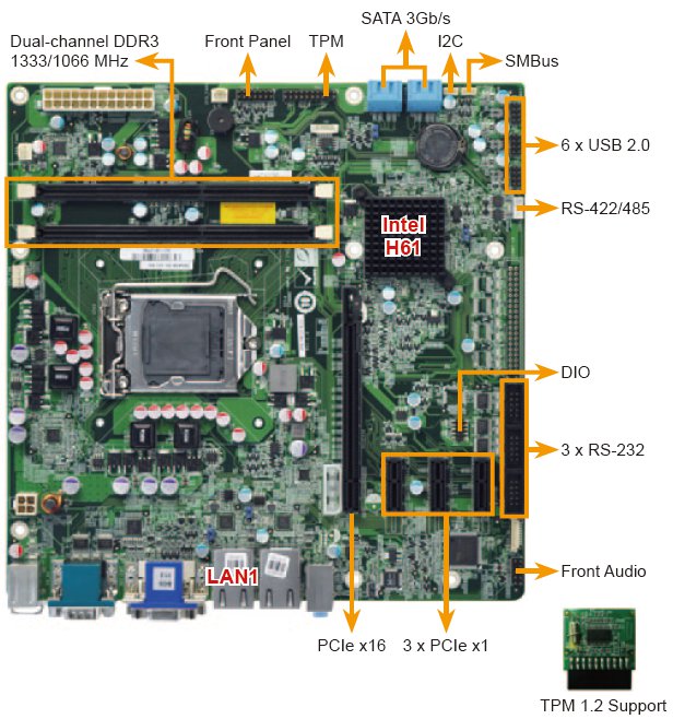 microATX board supports up to 16GB of DDR3 RAM